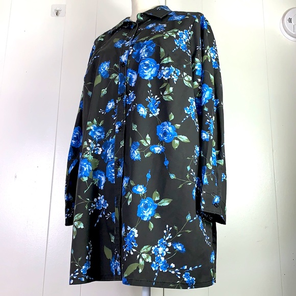 Roaman's Womens Long Sleeved Button Down Blouse / Tunic - Picture 2 of 8